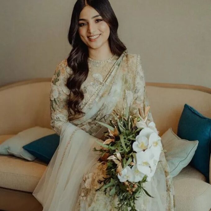 Christian Bride Ditches Gown And Stuns In A Floral Saree From Sabyasachi Mukherjee For White Wedding